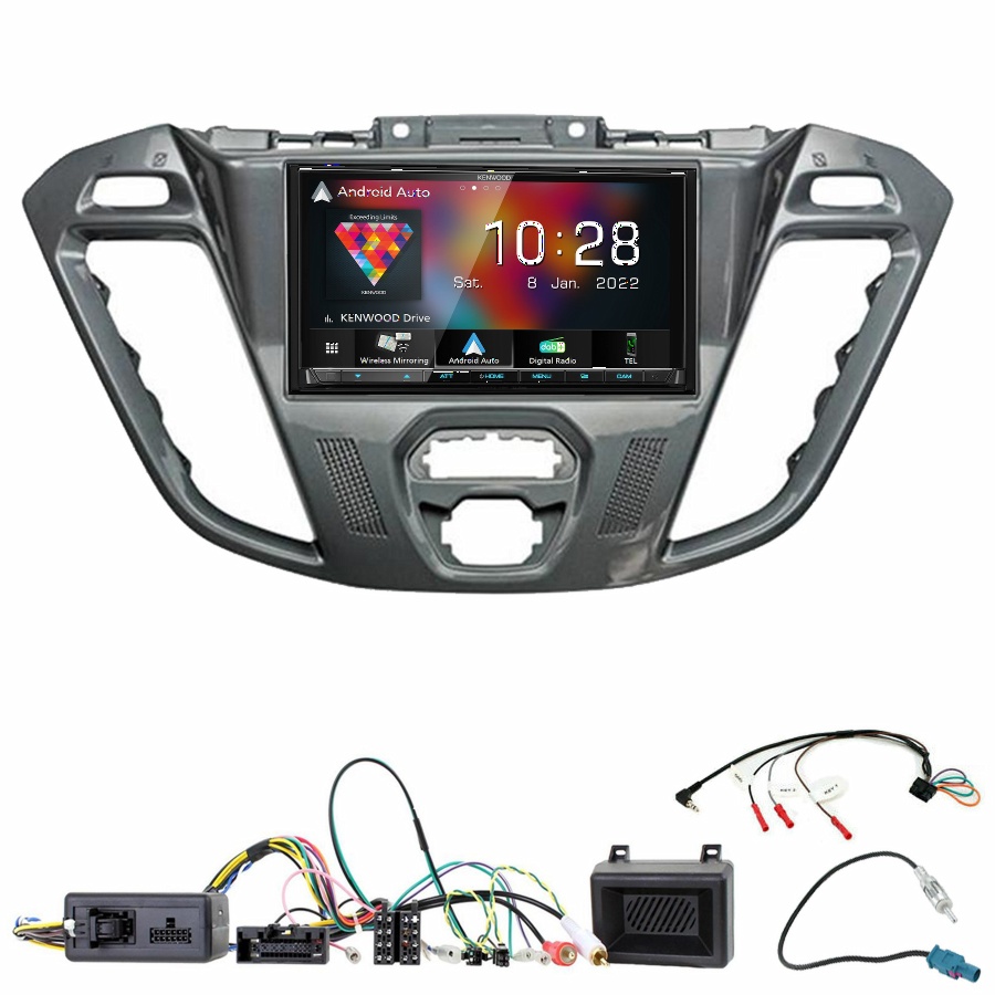 Autoradio Kenwood CarPlay GPS Ford Transit Custom et Tourneo Custom - Kit complet