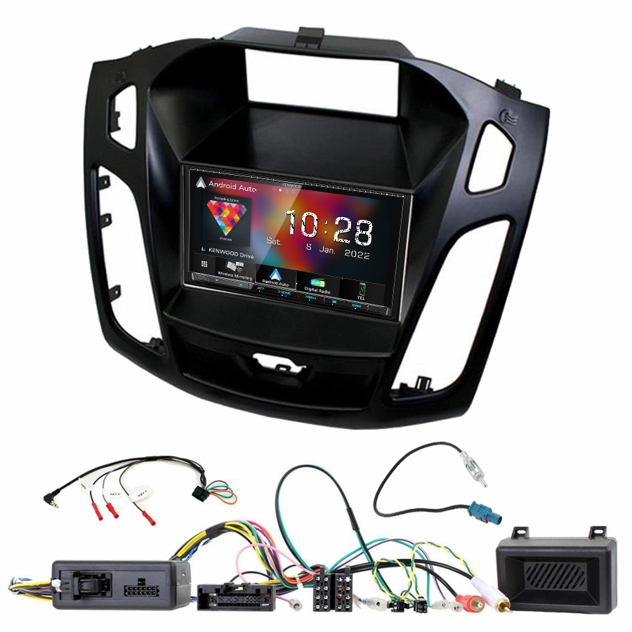 Autoradio Kenwood CarPlay GPS Ford Focus de 2015 à 2018 - Kit complet