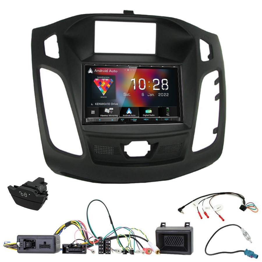 Autoradio Kenwood CarPlay GPS Ford Focus de 04/2011 à 11/2014 - Kit complet