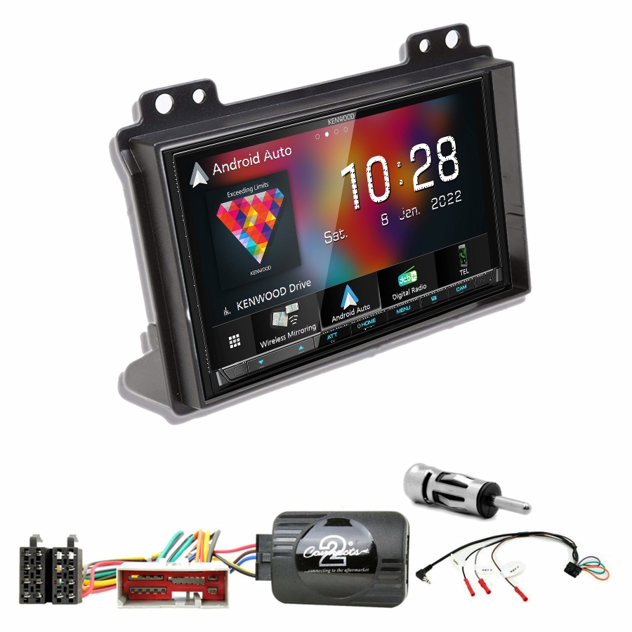 Autoradio Kenwood CarPlay GPS Ford Fusion et Fiesta de 2002 à 2005 - Kit complet
