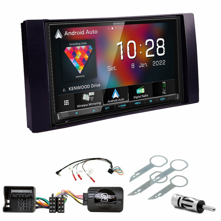 Autoradio Kenwood CarPlay GPS Ford C-Max, Kuga, Focus, Fiesta, Fusion, Transit, S-Max - Kit complet
