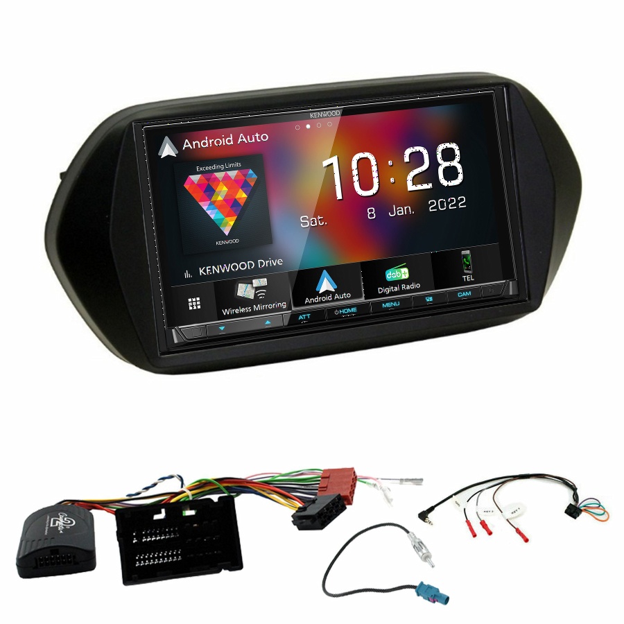 Autoradio Kenwood CarPlay GPS Fiat Tipo - Kit complet