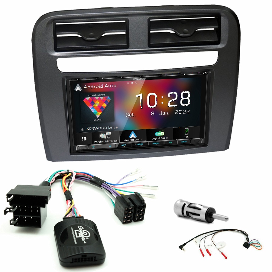 Autoradio Kenwood CarPlay GPS Fiat Grande Punto - Kit complet