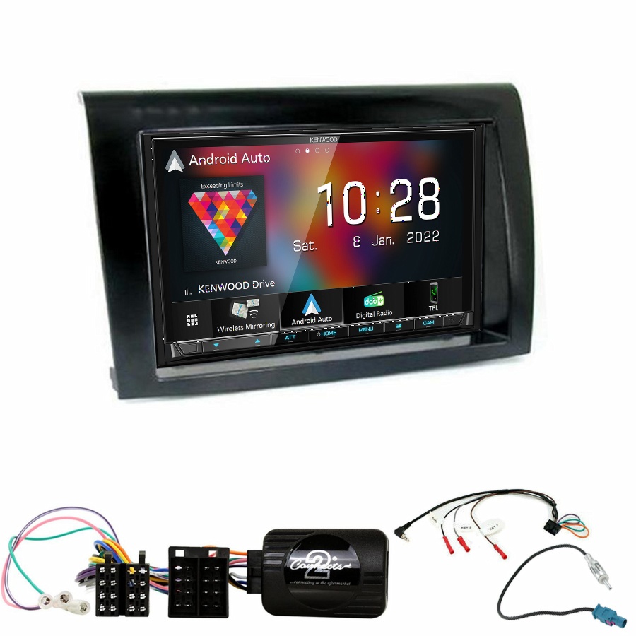 Autoradio Kenwood CarPlay GPS Fiat Bravo - Kit complet