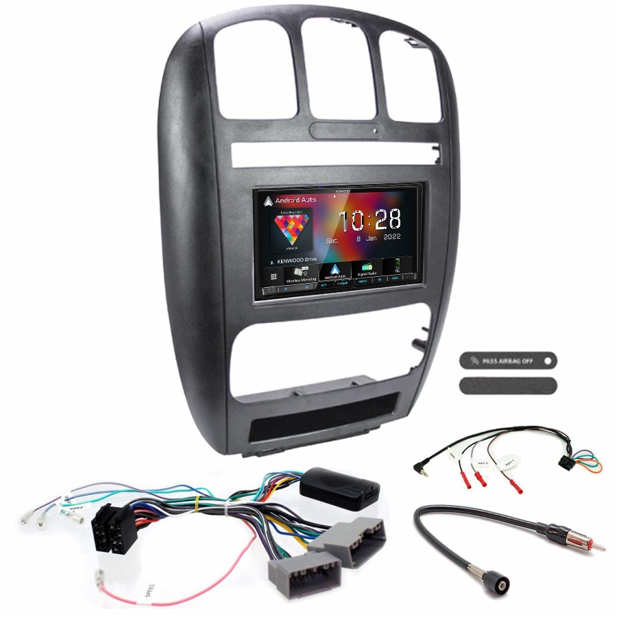 Autoradio Kenwood CarPlay GPS Chrysler Voyager de 2001 à 2007 - Kit complet