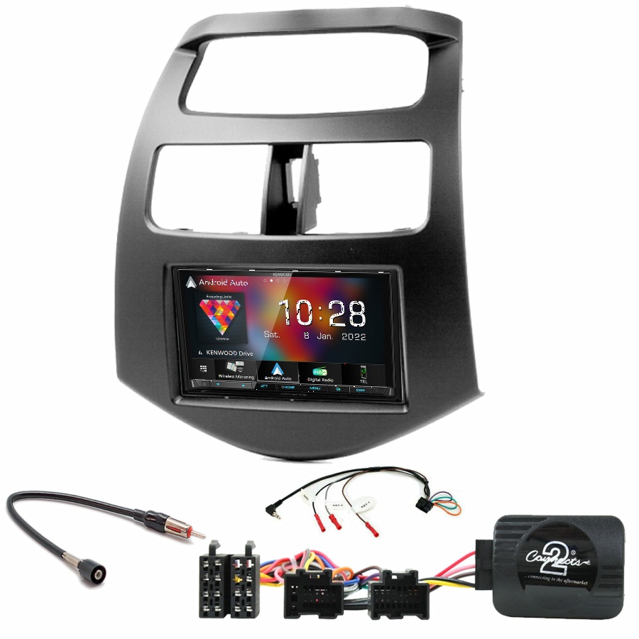 Autoradio Kenwood CarPlay GPS Chevrolet Spark de 2010 à 2015 - Kit complet