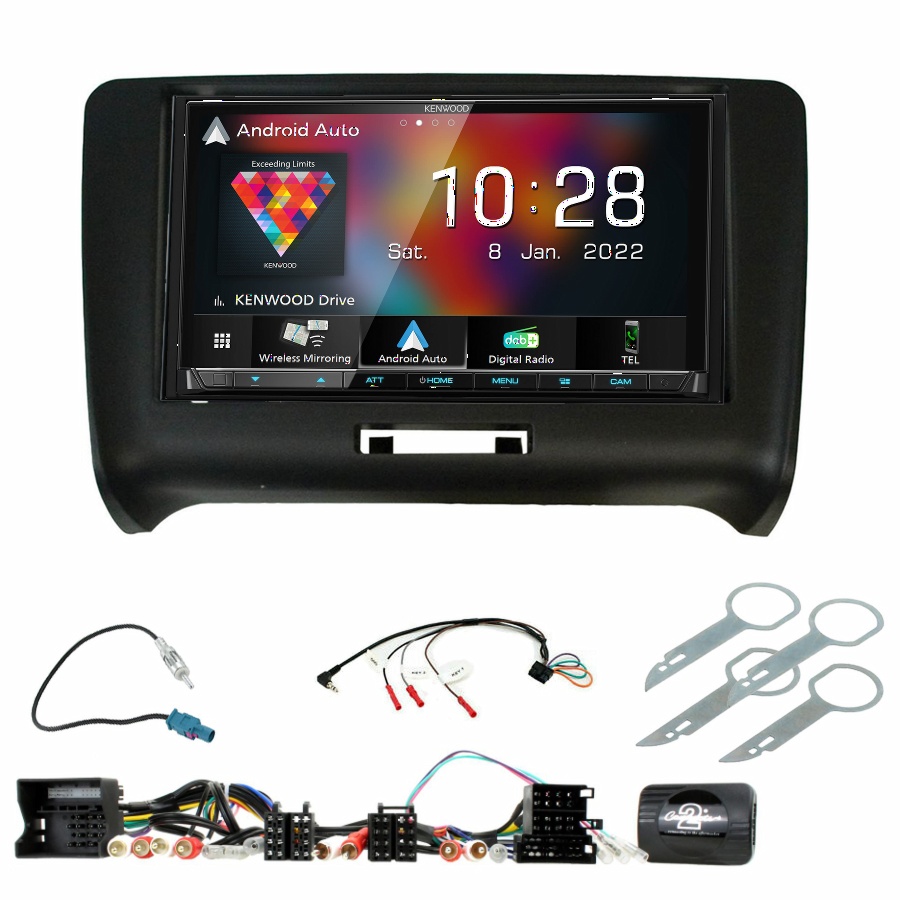 Autoradio Kenwood CarPlay GPS Audi TT - Kit complet