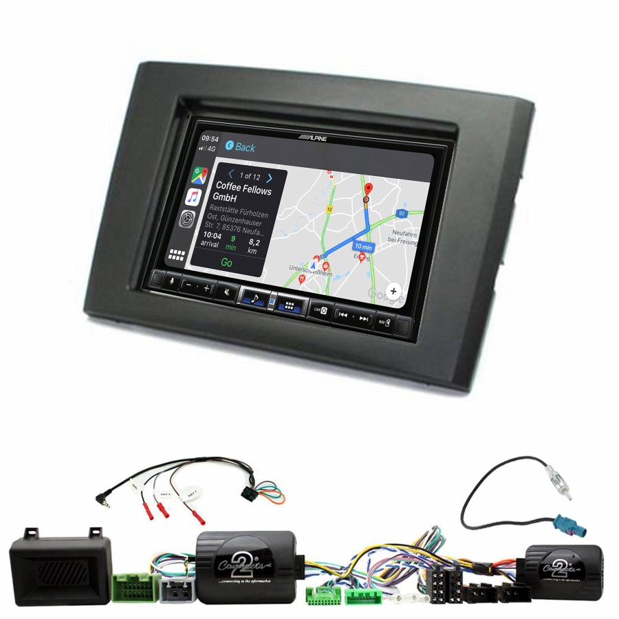 Autoradio tactile Alpine GPS Carplay Volvo XC90 de 2006 à 2014+ Kit complet