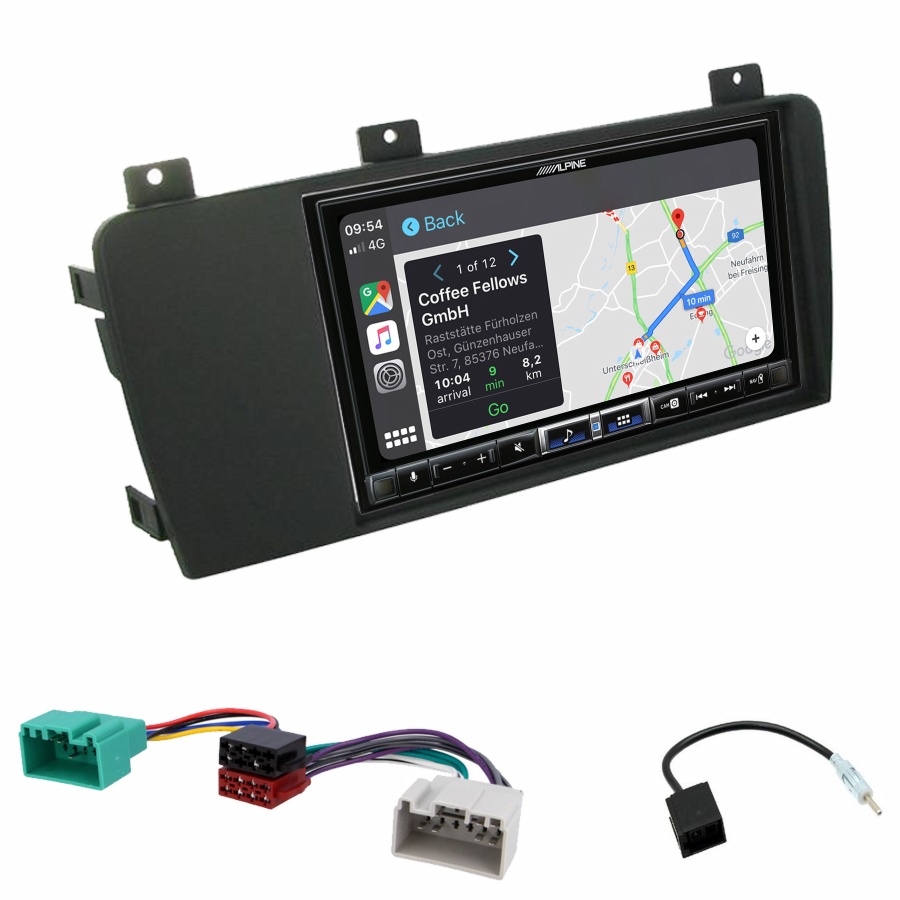 Autoradio tactile Alpine GPS Carplay Volvo S60, V70 et Volvo XC70+ Kit complet