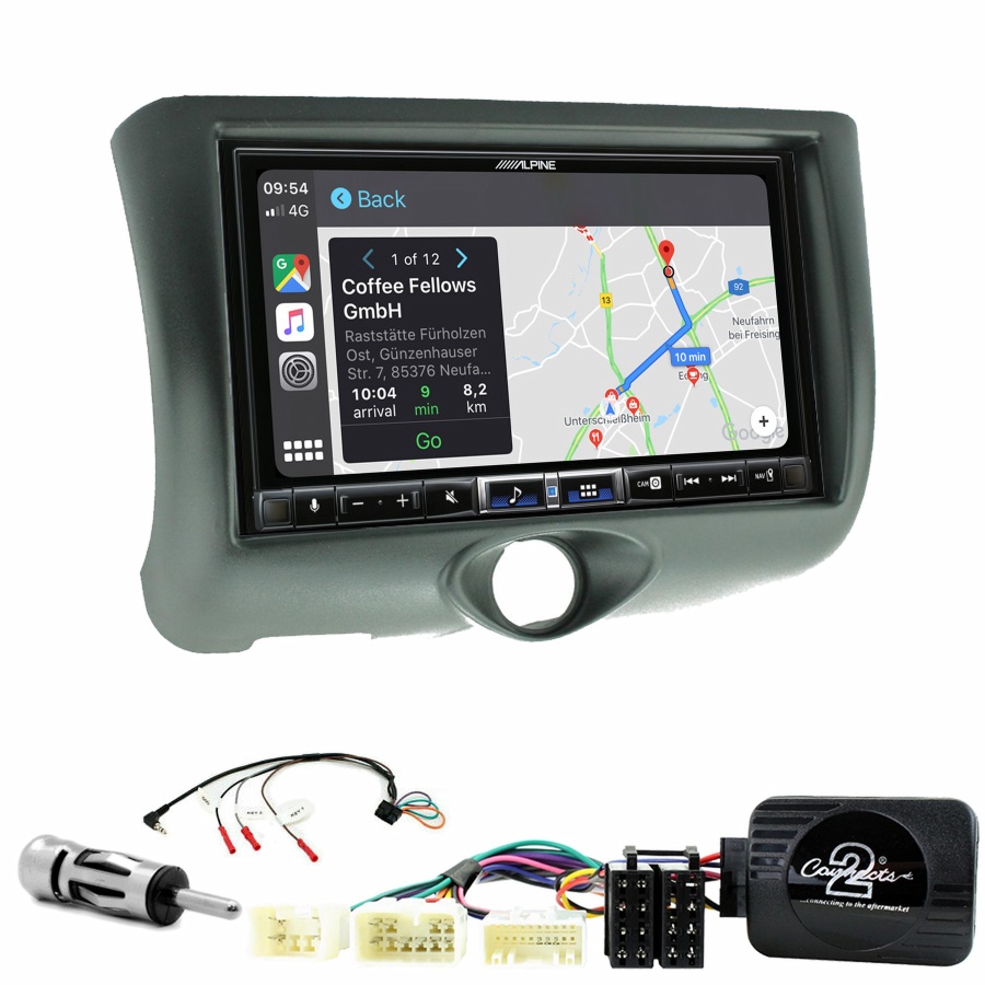 Autoradio tactile Alpine GPS Carplay Toyota Yaris de 04/1999 à 12/2005+ Kit complet