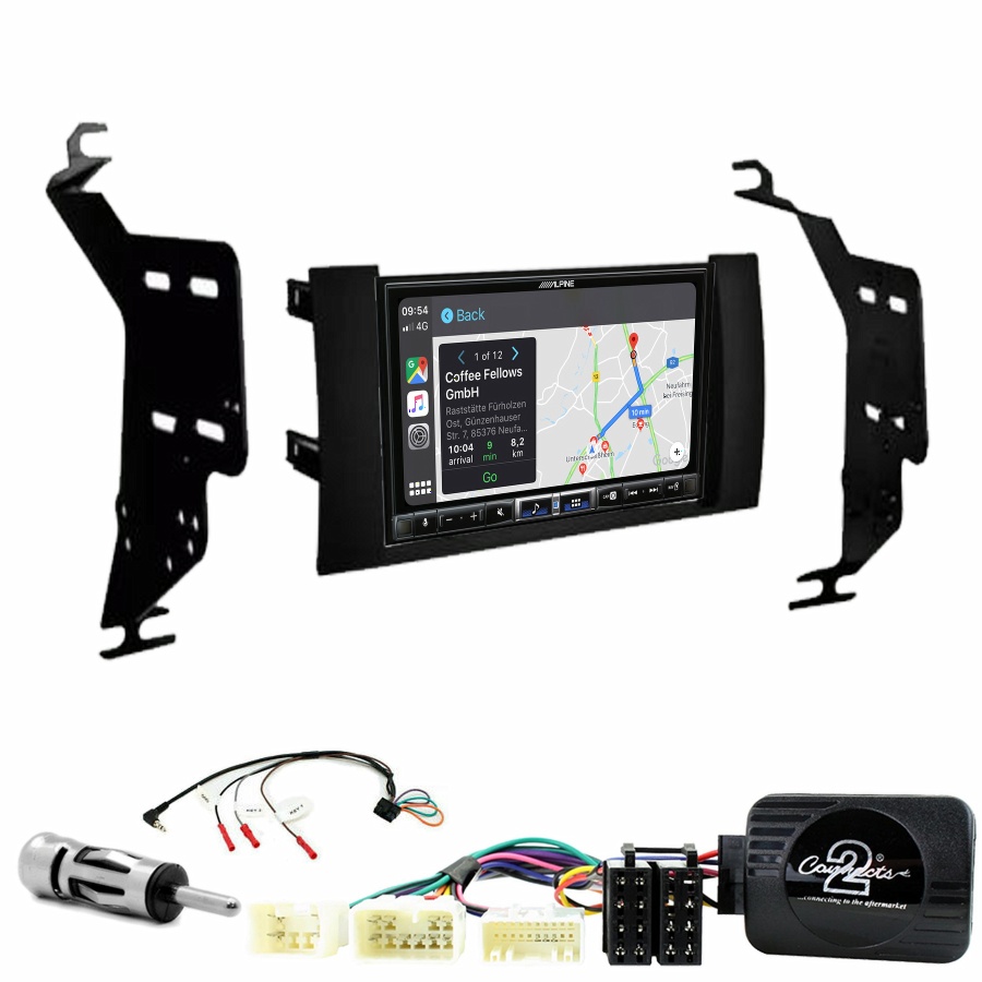 Autoradio tactile Alpine GPS Carplay Toyota Prius de 2004 à 2009+ Kit complet