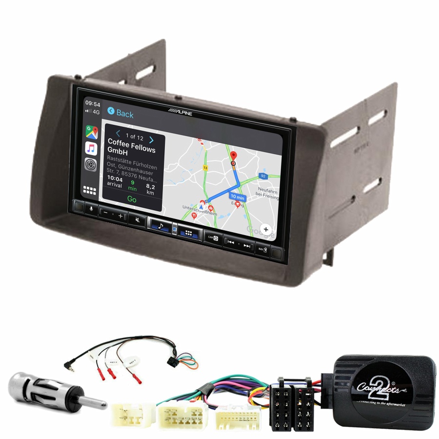 Autoradio tactile Alpine GPS Carplay Toyota Corolla de 2002 à 2006+ Kit complet