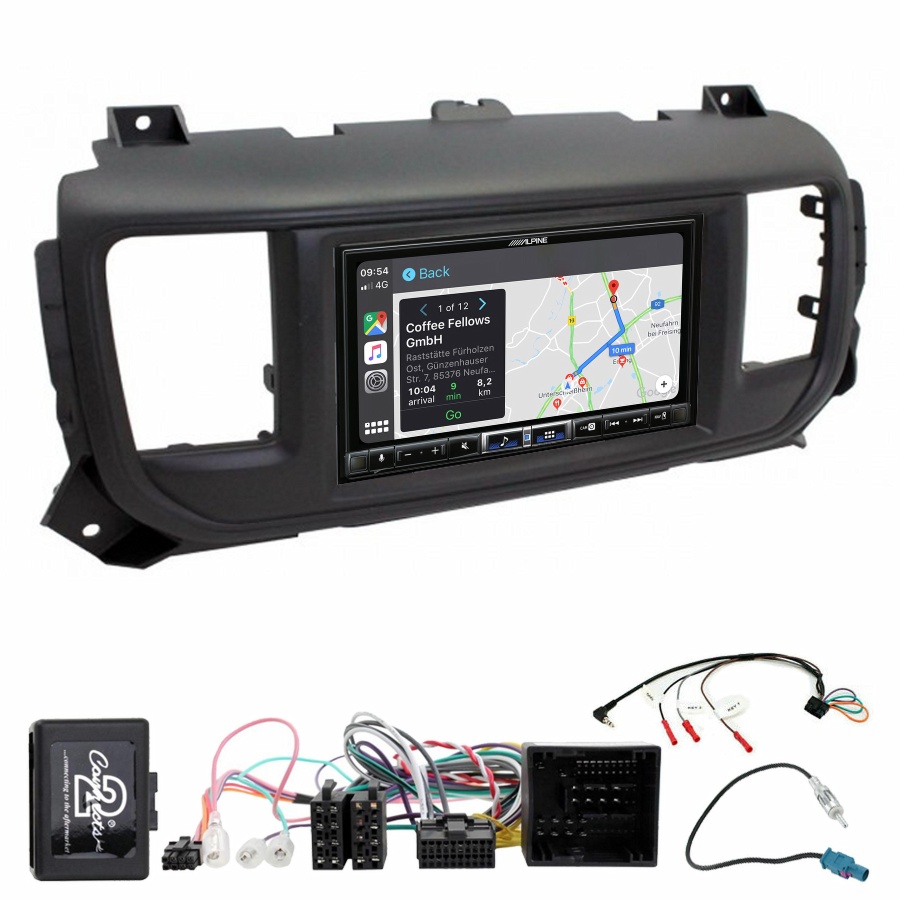 Autoradio tactile Alpine GPS Carplay Toyota Proace+ Kit complet