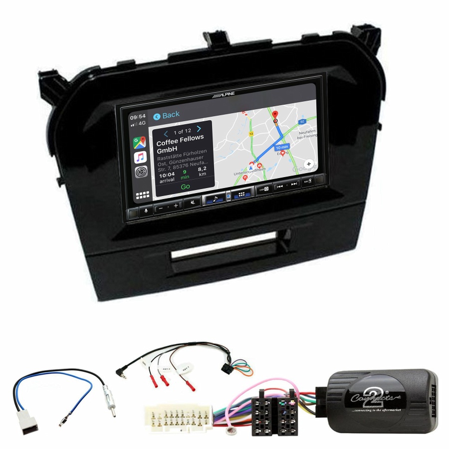 Autoradio tactile Alpine GPS Carplay Suzuki Vitara de 04/2015 à 2020+ Kit complet