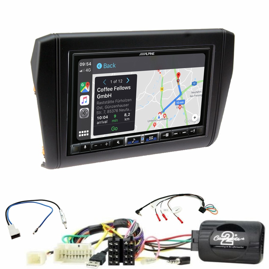 Autoradio tactile Alpine GPS Carplay Suzuki Swift depuis 2017+ Kit complet