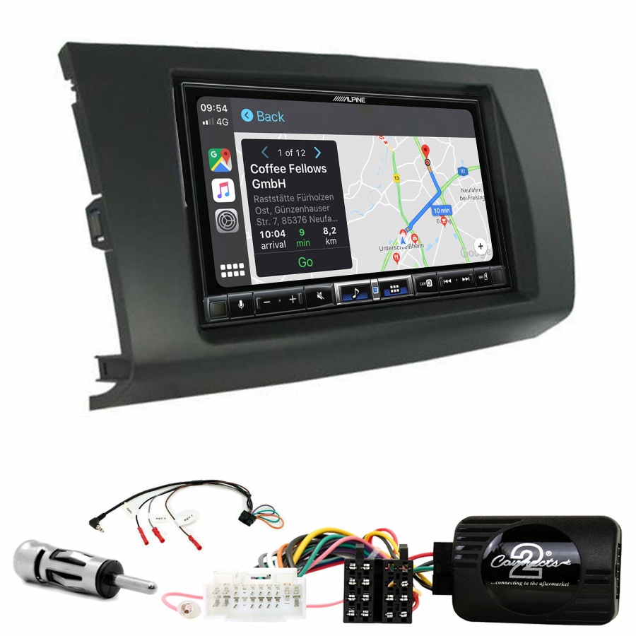 Autoradio tactile Alpine GPS Carplay Suzuki Swift de 02/2005 à 08/2010+ Kit complet