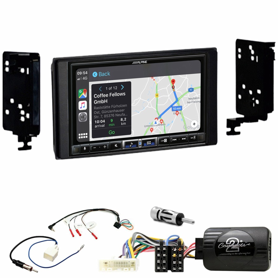 Autoradio tactile Alpine GPS Carplay Subaru Impreza, Forester et XV+ Kit complet