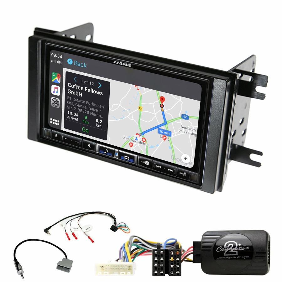 Autoradio tactile Alpine GPS Carplay Subaru Impreza de 2007 à 2012+ Kit complet