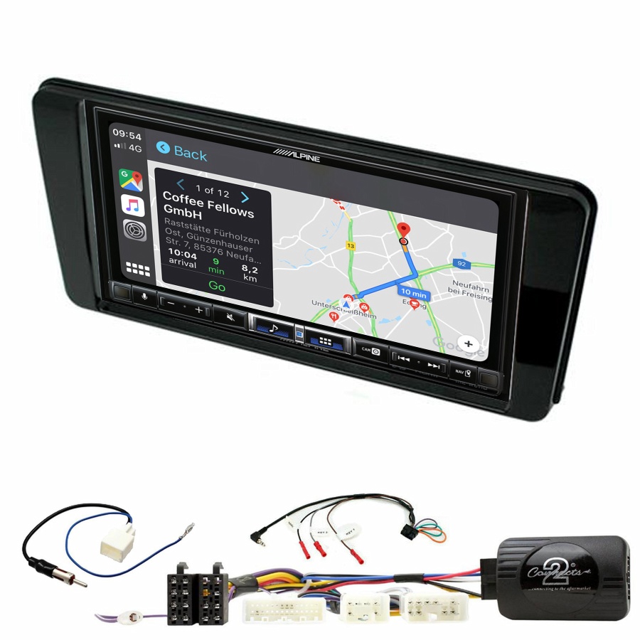 Autoradio tactile Alpine GPS Carplay Subaru BRZ de 2012 à 2017 + Kit complet