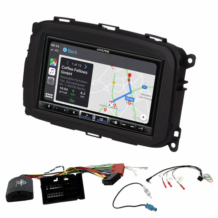 Autoradio tactile Alpine GPS Carplay Alfa Romeo Giulietta de 2013 à 2019+ Kit complet