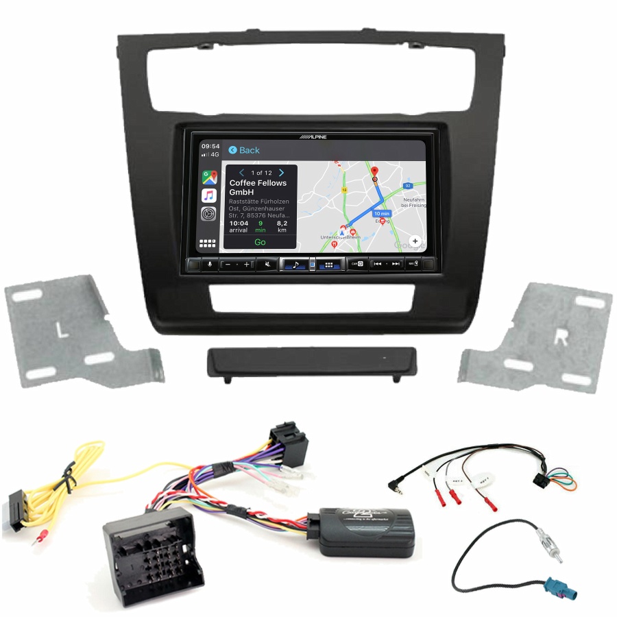 Autoradio tactile Alpine GPS Carplay BMW Série 1+ Kit complet