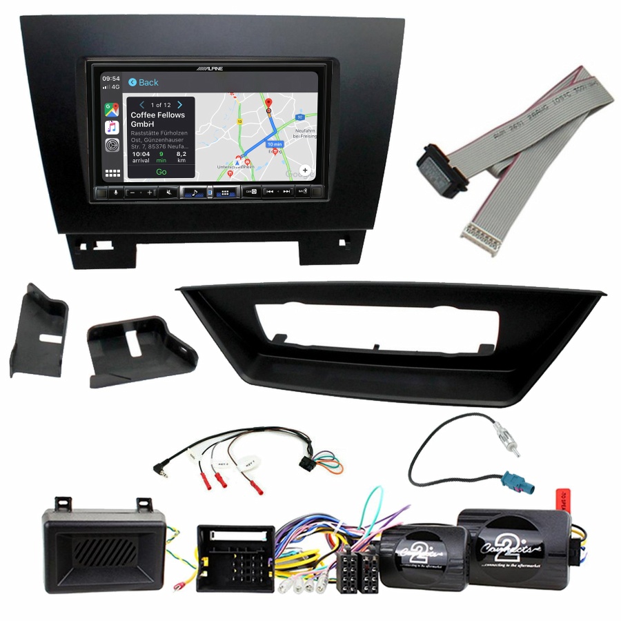 Autoradio tactile Alpine GPS Carplay BMW X1 de 2009 à 2015+ Kit complet