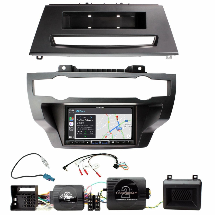Autoradio tactile Alpine GPS Carplay BMW X5 et X6+ Kit complet