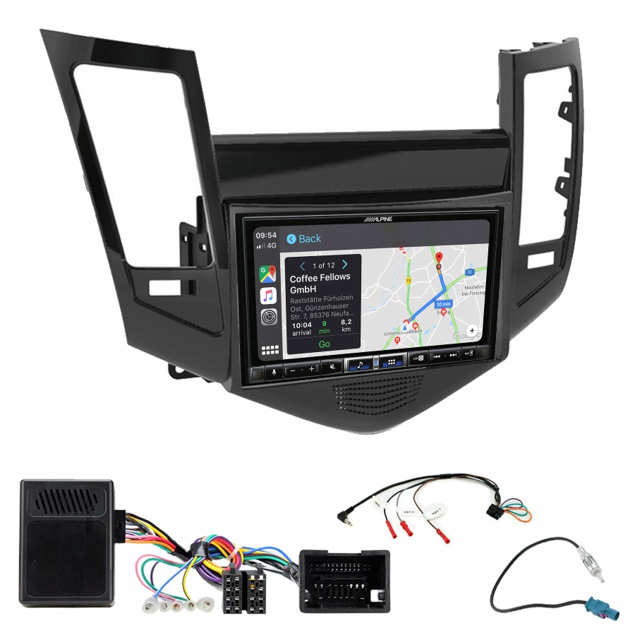 Autoradio tactile Alpine GPS Carplay Chevrolet Cruze de 05/2009 à 2012+ Kit complet