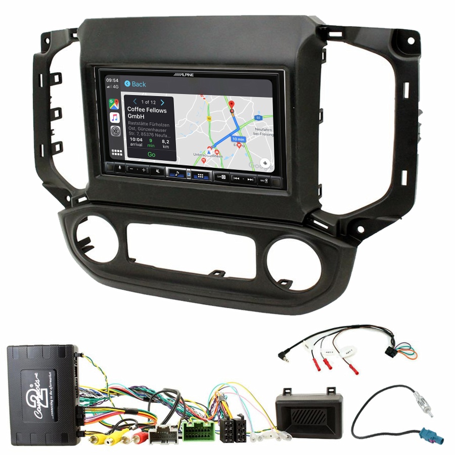 Autoradio tactile Alpine GPS Carplay Chevrolet Colorado et S10 de 2016 à 2023+ Kit complet