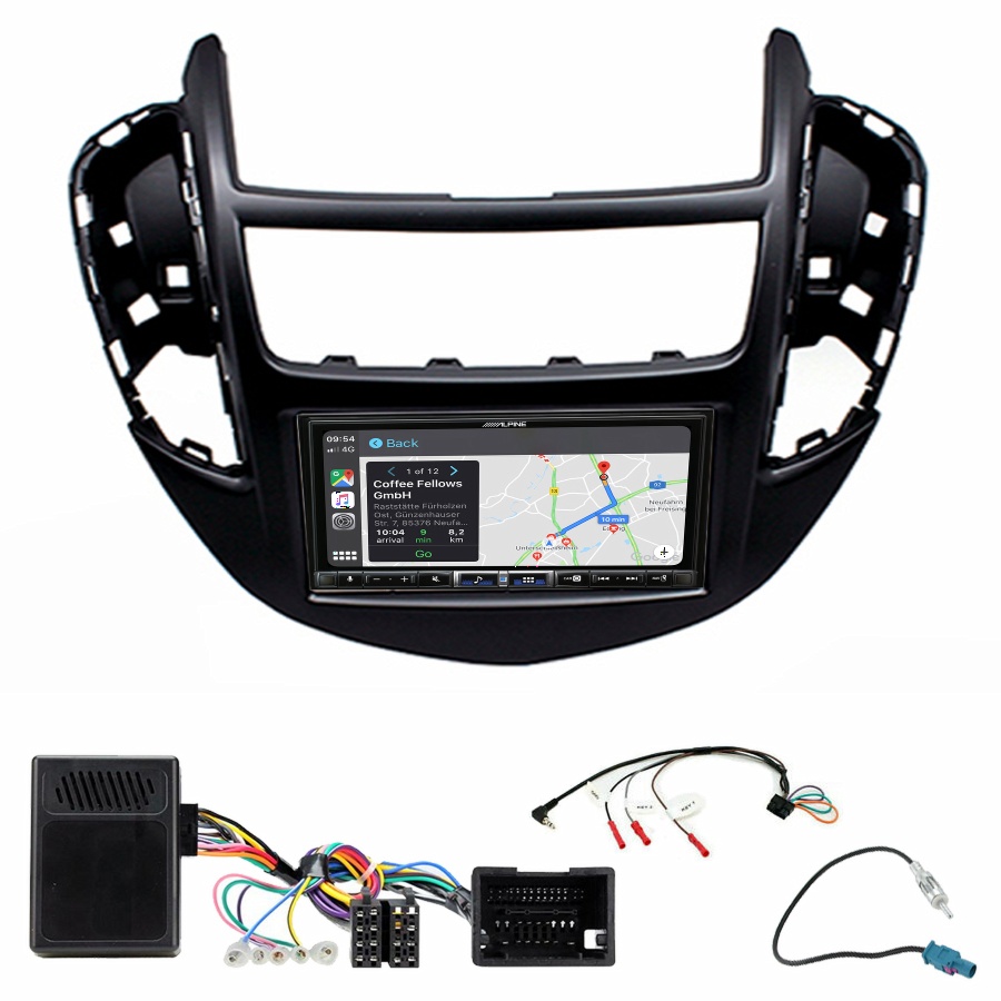 Autoradio tactile Alpine GPS Carplay Chevrolet Trax de 2013 à 2017+ Kit complet