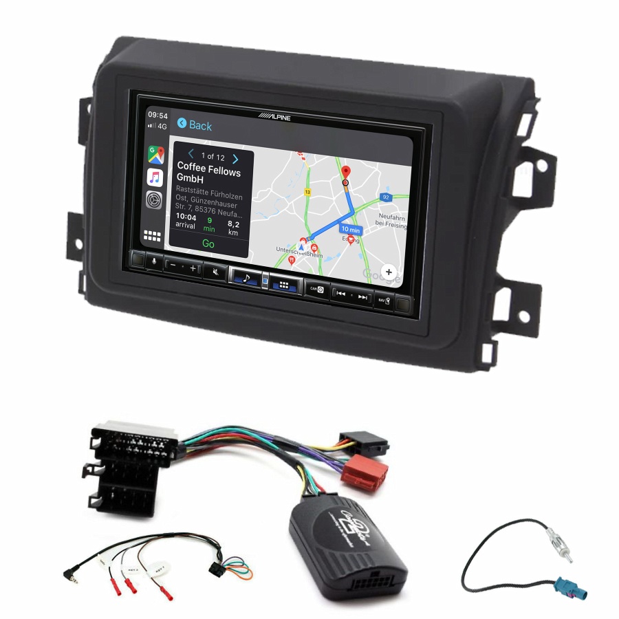 Autoradio tactile Alpine GPS Carplay Citroën Jumper depuis 2022+ Kit complet