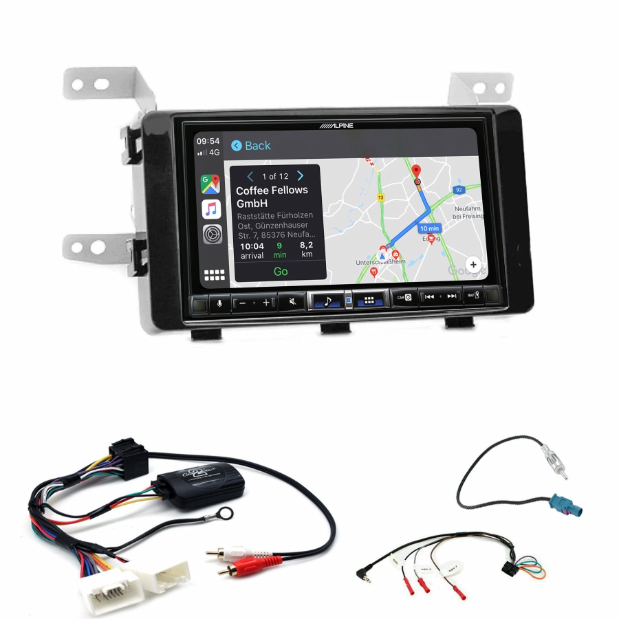 Autoradio tactile Alpine GPS Carplay Fiat Fullback+ Kit complet