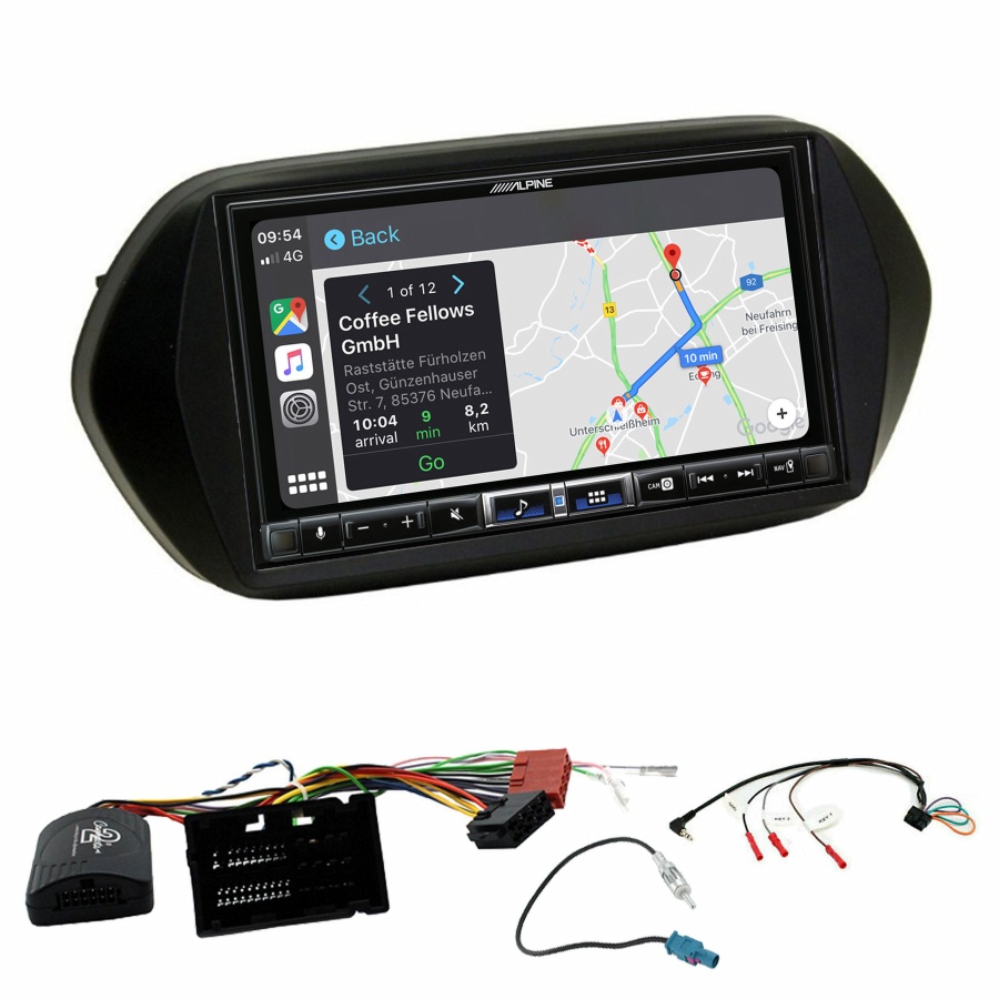 Autoradio tactile Alpine GPS Carplay Fiat Tipo+ Kit complet