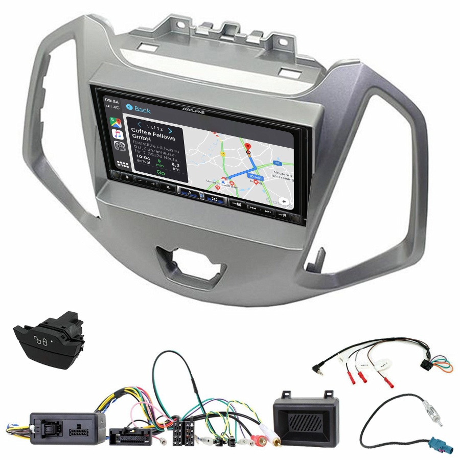 Autoradio tactile Alpine GPS Carplay Ford EcoSport+ Kit complet