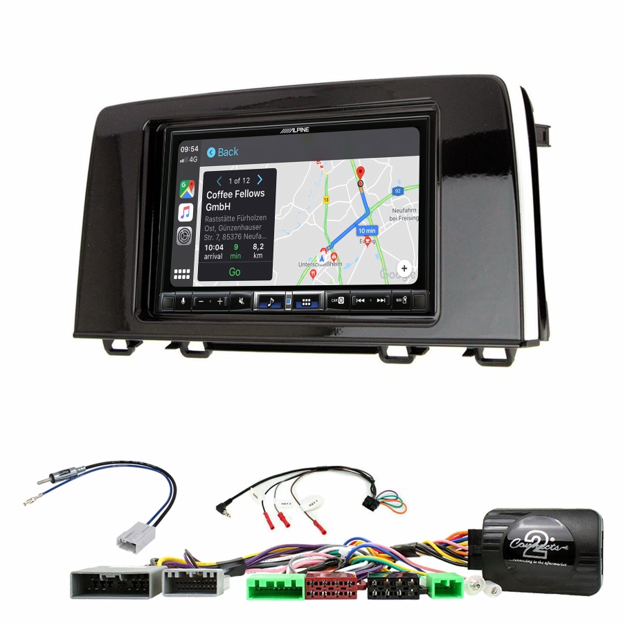 Autoradio tactile Alpine GPS Carplay Honda CR-V de 2016 à 2020+ Kit complet