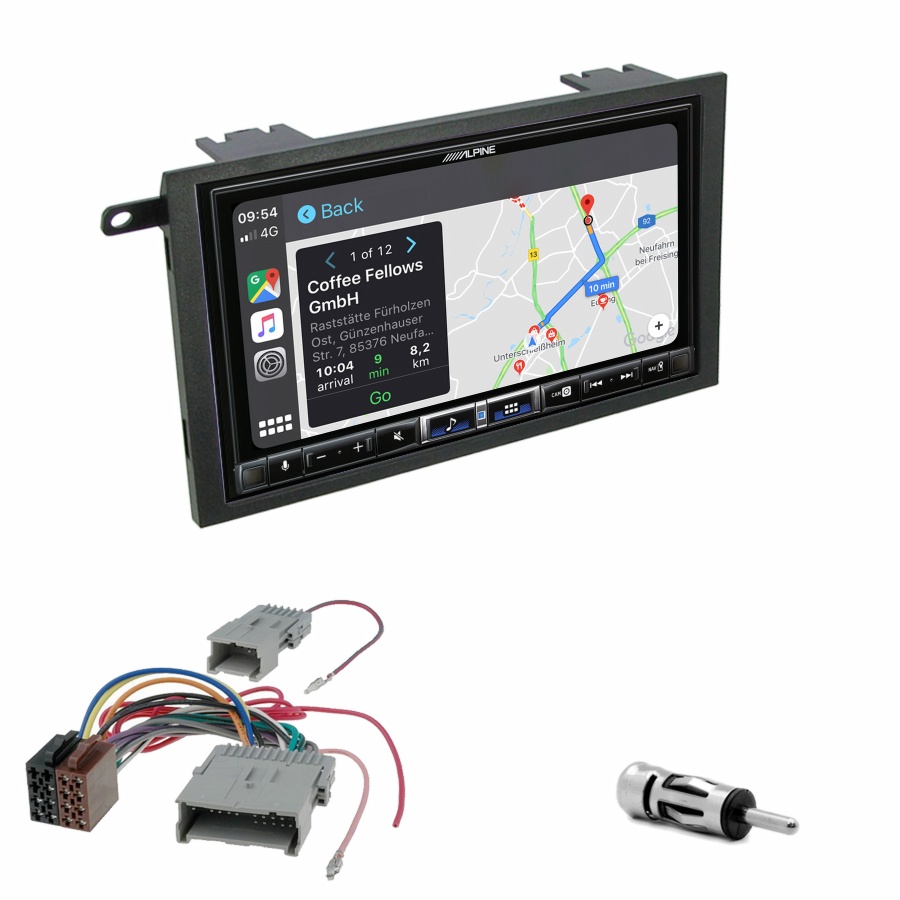 Autoradio tactile Alpine GPS Carplay Hummer H2 de 2003 à 2007+ Kit complet