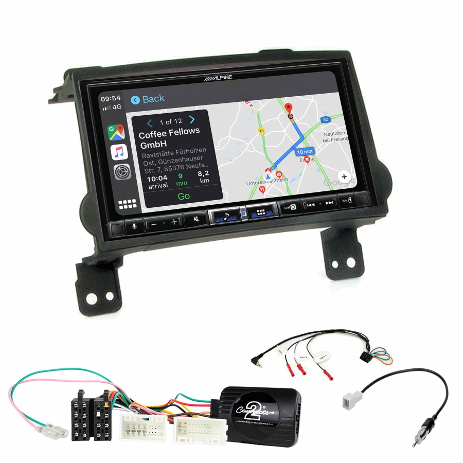 Autoradio tactile Alpine GPS Carplay Hyundai H1+ Kit complet