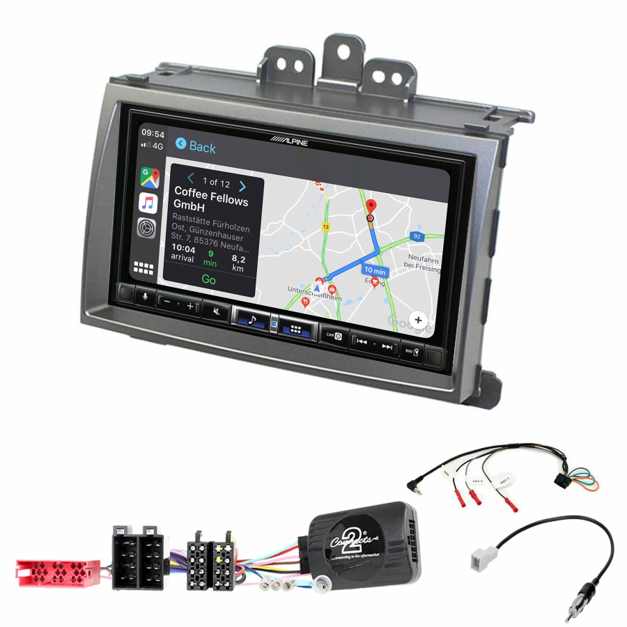 Autoradio tactile Alpine GPS Carplay Hyundai i20 de 2008 à 2012+ Kit complet