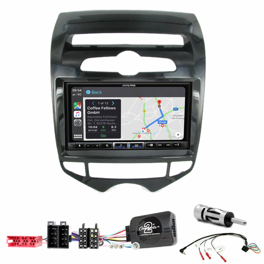 Autoradio tactile Alpine GPS Carplay Hyundai IX20 de 2010 à 2015+ Kit complet