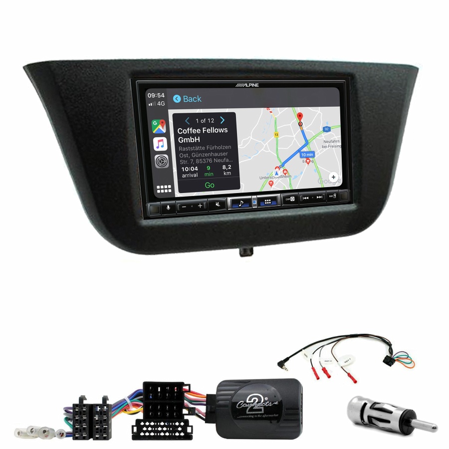 Autoradio tactile Alpine GPS Carplay Iveco Daily de 2014 à 2024+ Kit complet
