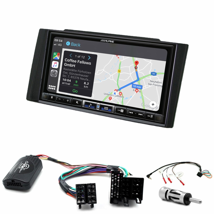 Autoradio tactile Alpine GPS Carplay Kia Cee\'d de 2006 à 2009+ Kit complet