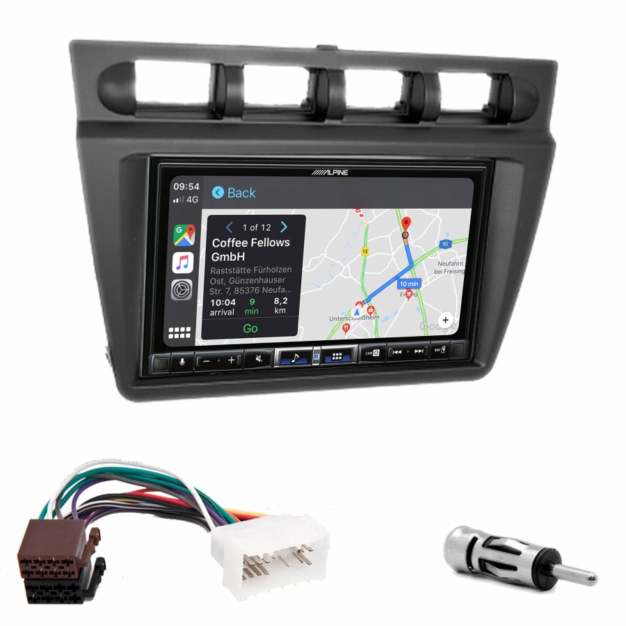 Autoradio tactile Alpine GPS Carplay Kia Picanto de 2004 à 2007+ Kit complet