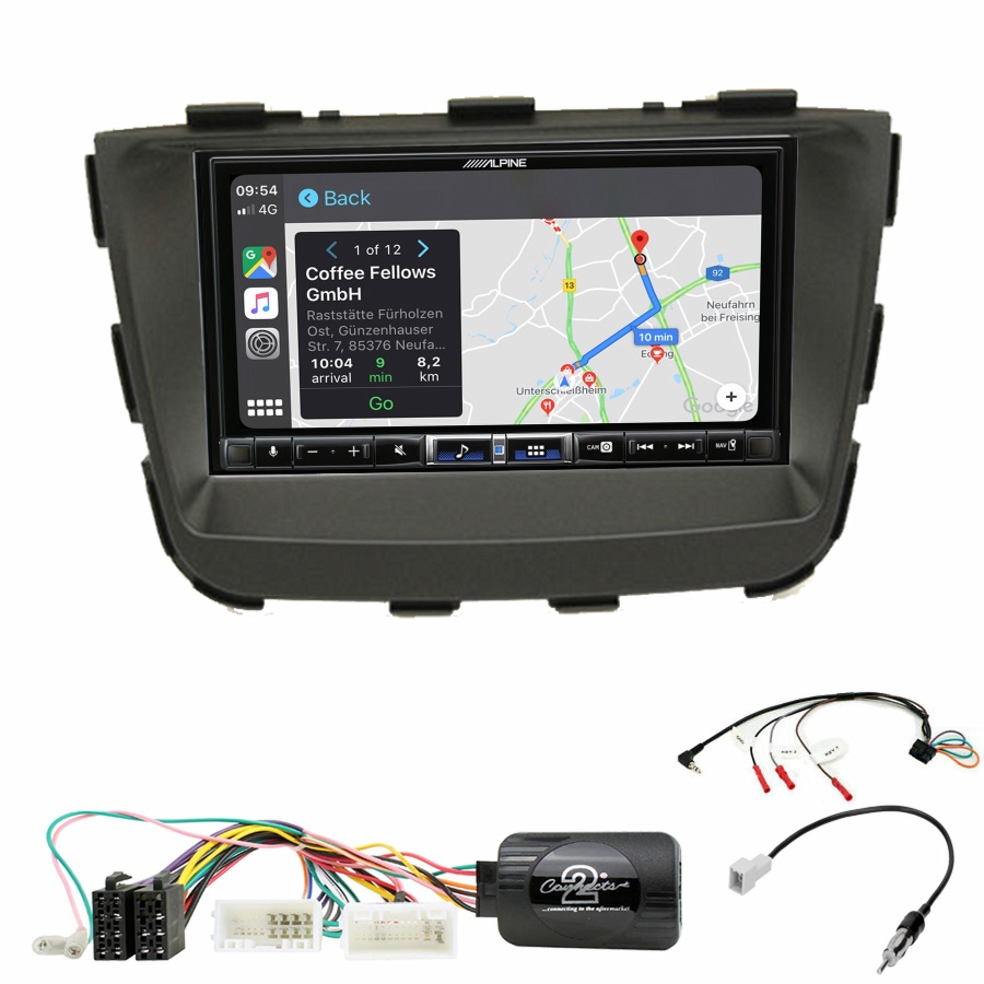 Autoradio tactile Alpine GPS Carplay Kia Sorento de 10/2012 à 02/2015+ Kit complet