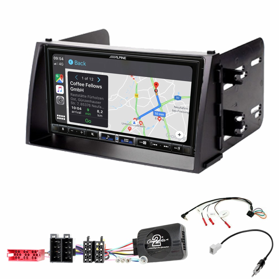 Autoradio tactile Alpine GPS Carplay Kia Soul de 11/2008 à 2010+ Kit complet