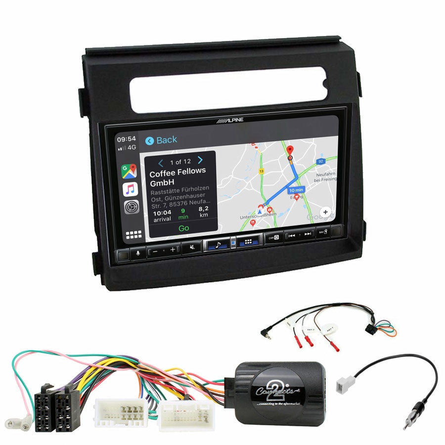 Autoradio tactile Alpine GPS Carplay Kia Soul de 10/2011 à 03/2014+ Kit complet