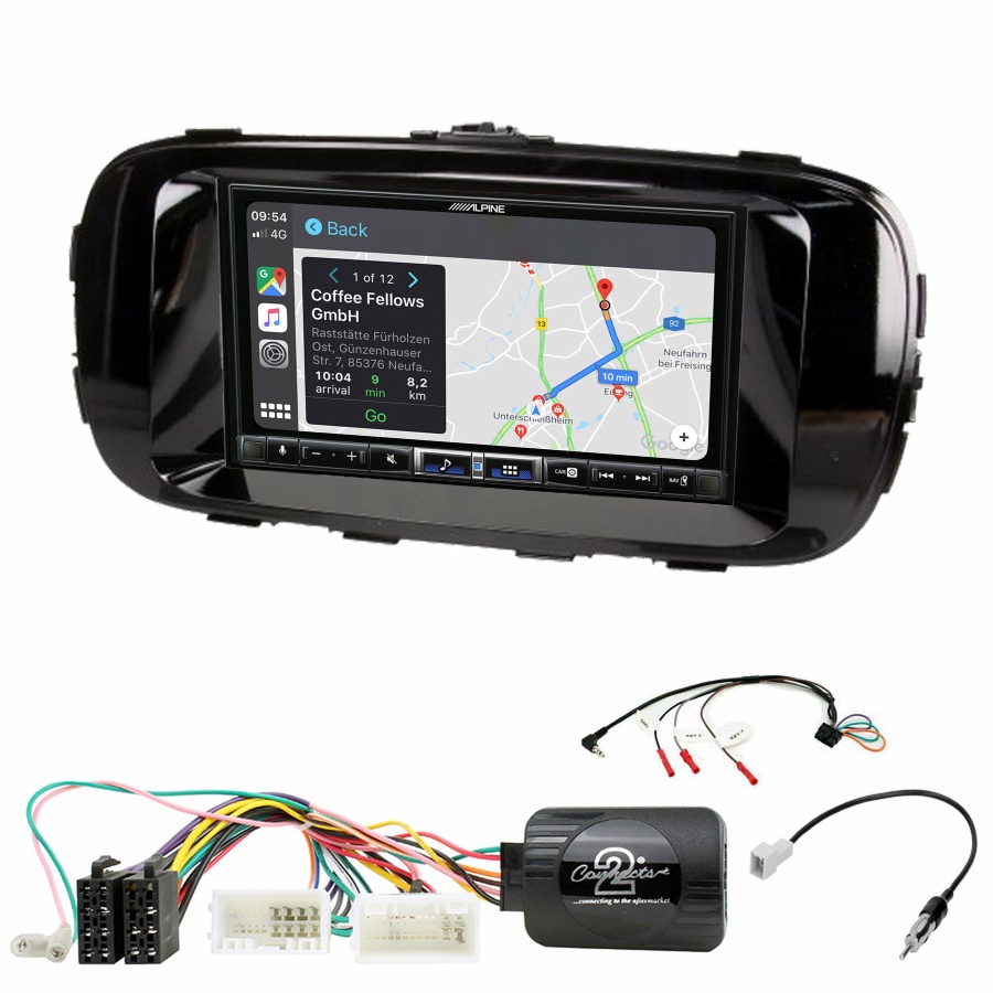 Autoradio tactile Alpine GPS Carplay Kia Soul de 2014 à 2018+ Kit complet