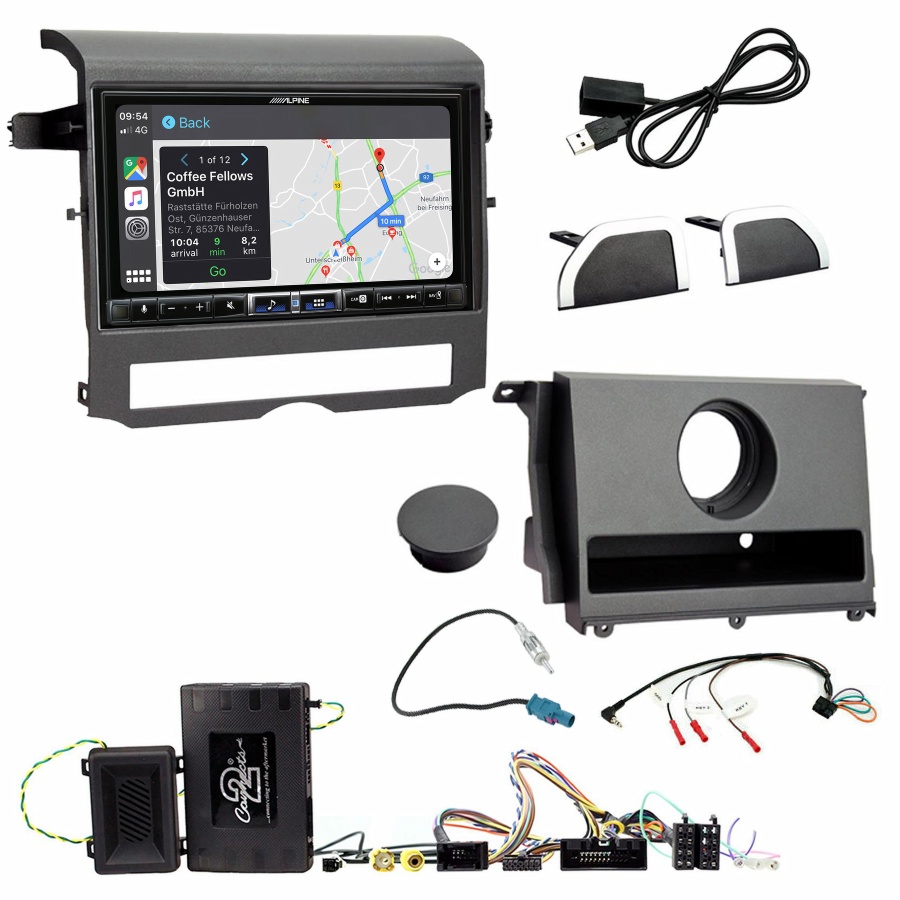 Autoradio tactile Alpine GPS Carplay Land Rover Discovery de 2009 à 2016+ Kit complet
