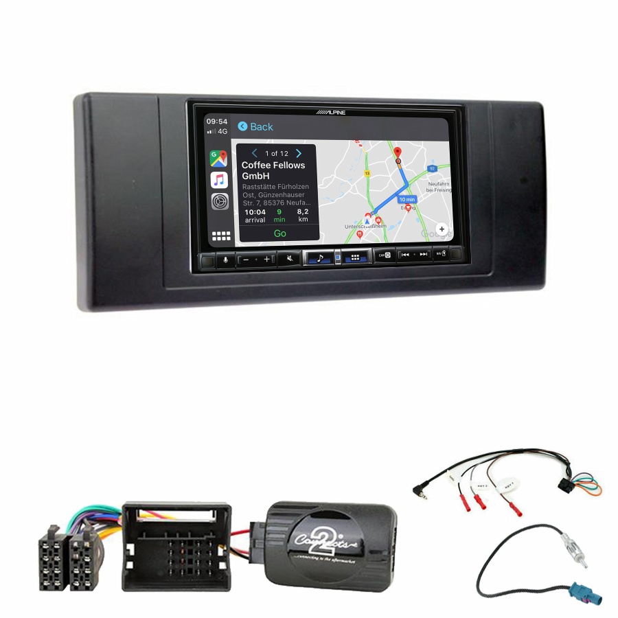 Autoradio tactile Alpine GPS Carplay Range Rover L322 et Vogue+ Kit complet