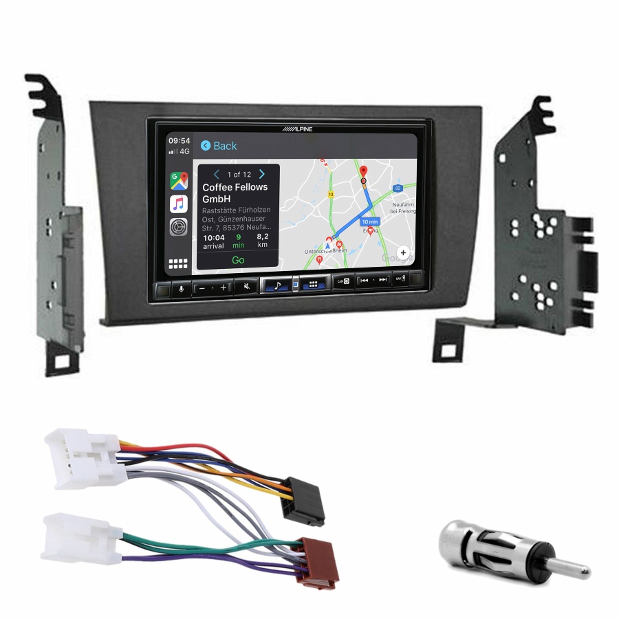 Autoradio tactile Alpine GPS Carplay Lexus GS300 et GS400 de 1998 à 2005+ Kit complet