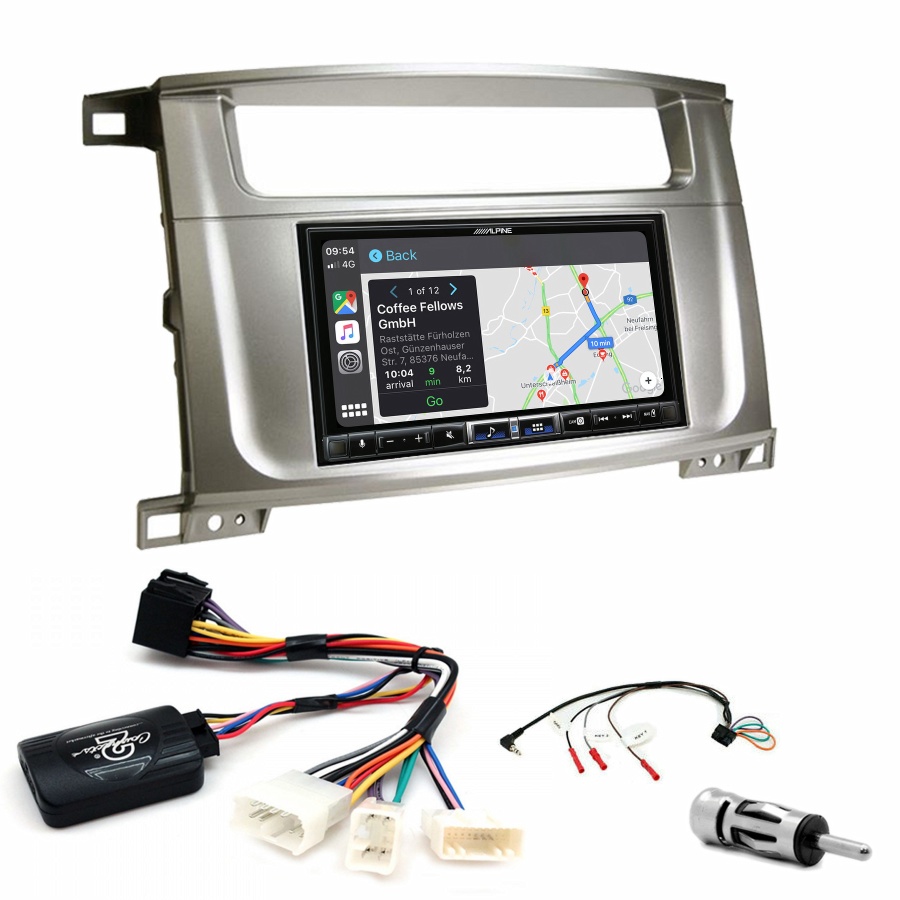 Autoradio tactile Alpine GPS Carplay Lexus LX-470+ Kit complet